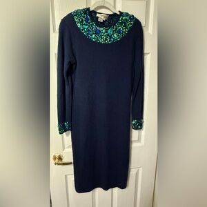Outlander vintage 80’s Angora Embellished Sweater Dress PM